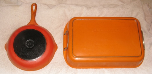 1992 Le Creuset 9 Inch Skillet and 5 Quart Roaster